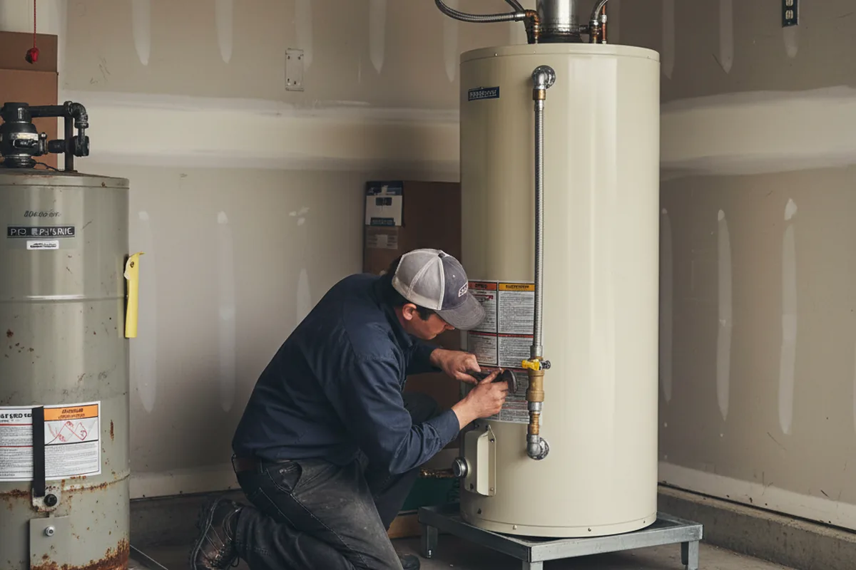 Water heater and shutoff valve replacement in Lovely